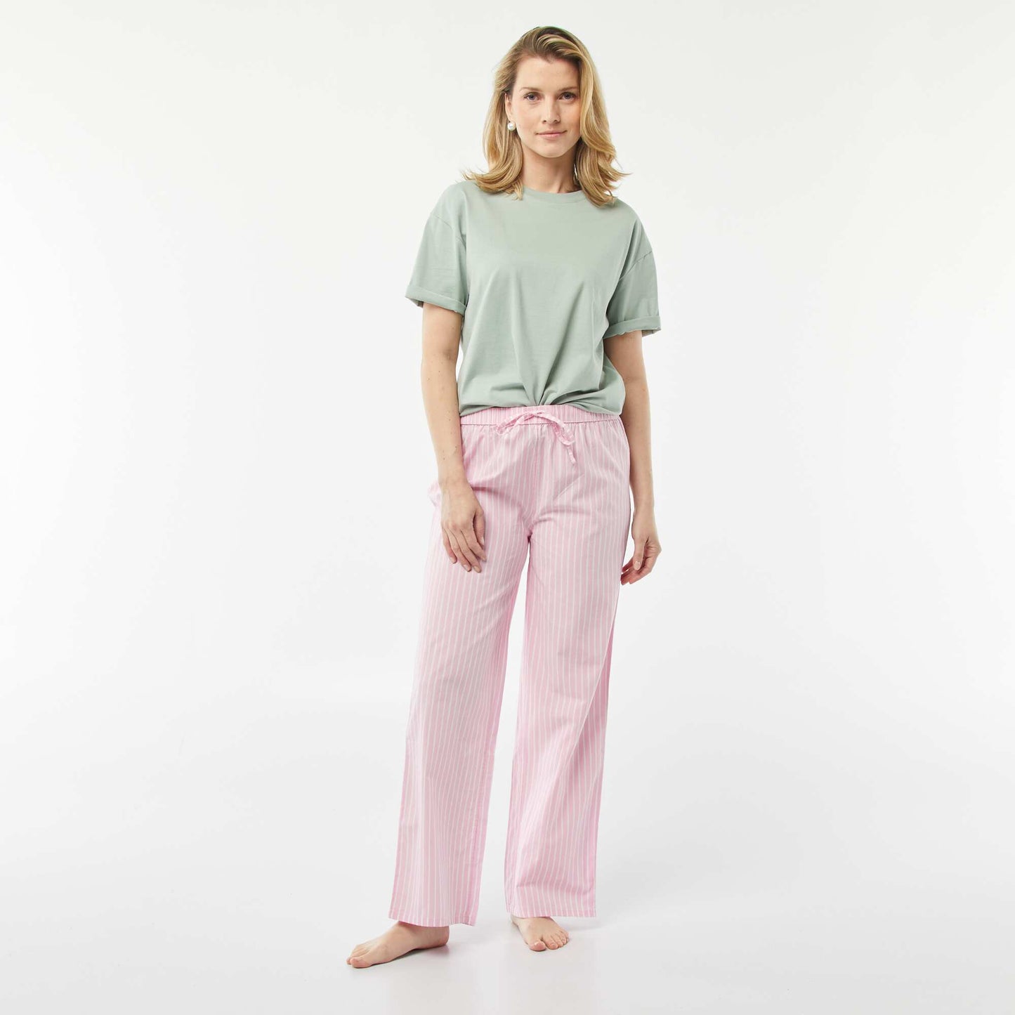 Wide-leg pyjama bottoms PINK