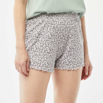 شورت بيجامة قصير أصفر