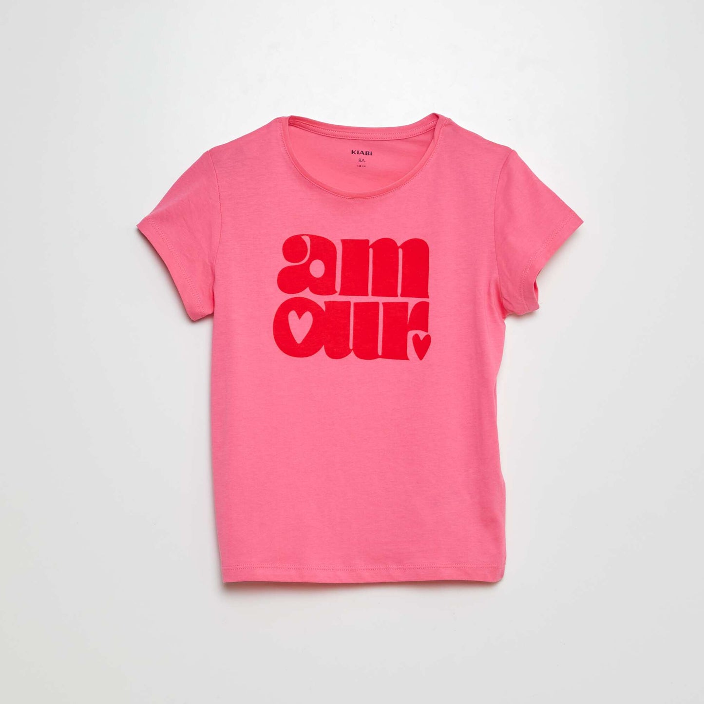 Printed jersey knit T-shirt PINK