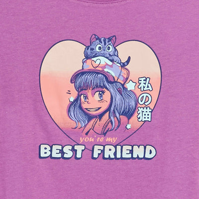 Printed basic T-shirt PURPLE