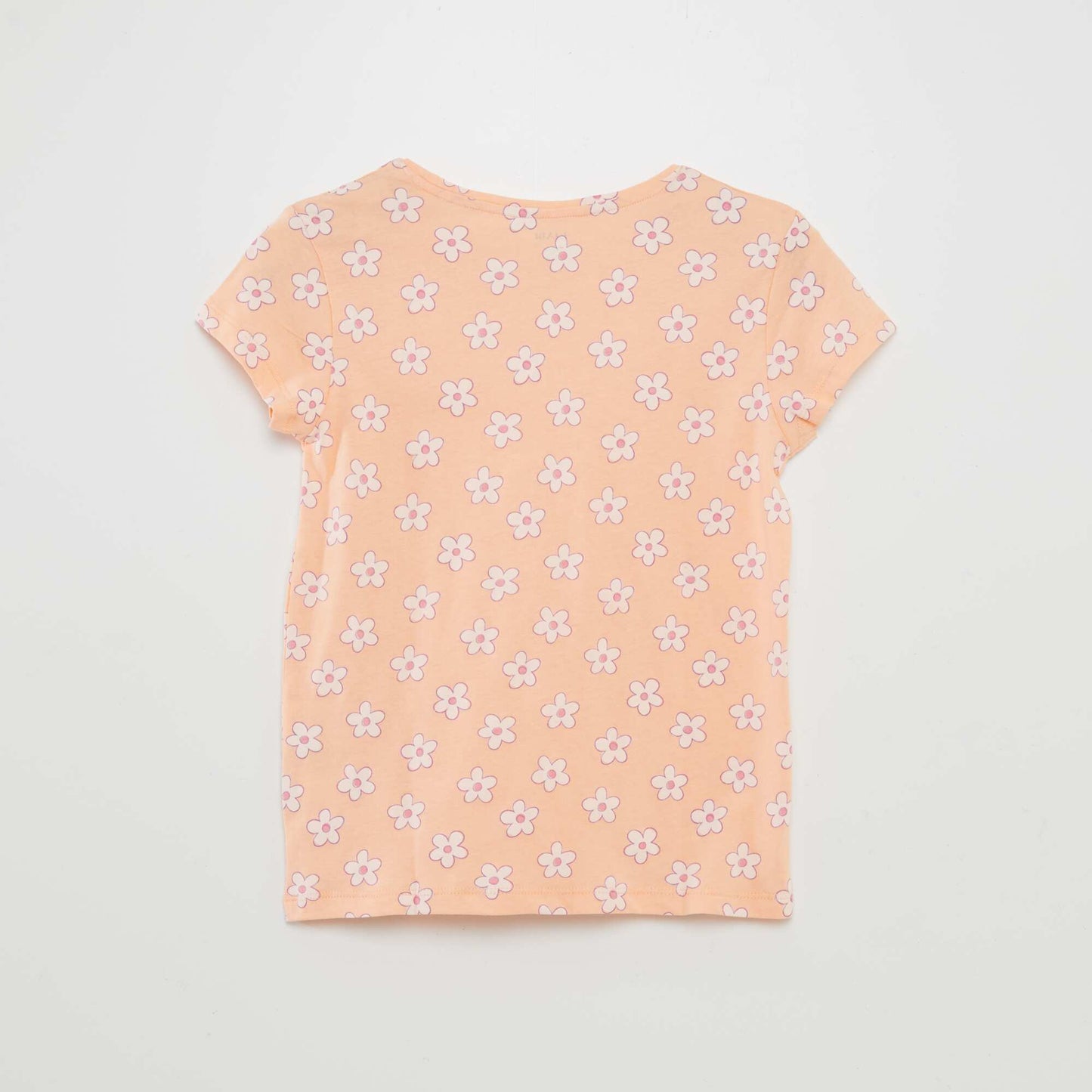 Printed basic T-shirt ORANGE