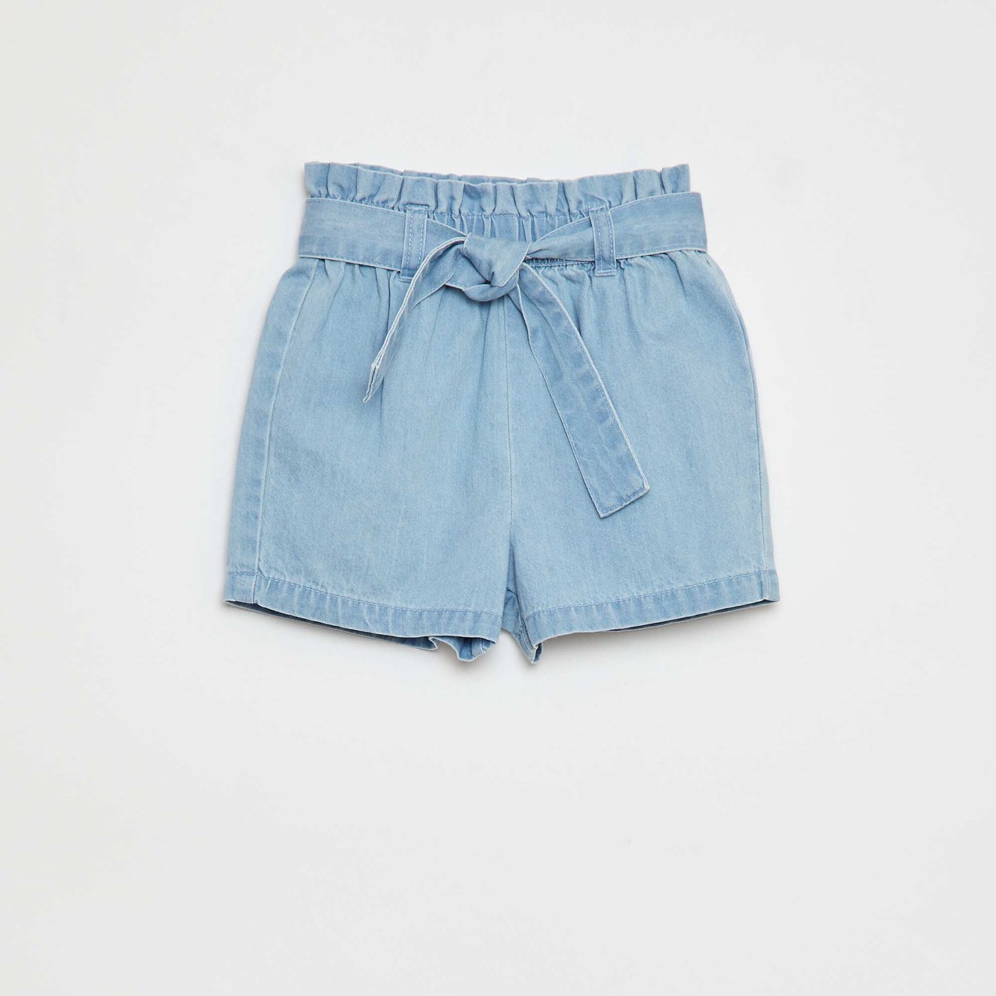 Denim-effect cotton shorts BLUE