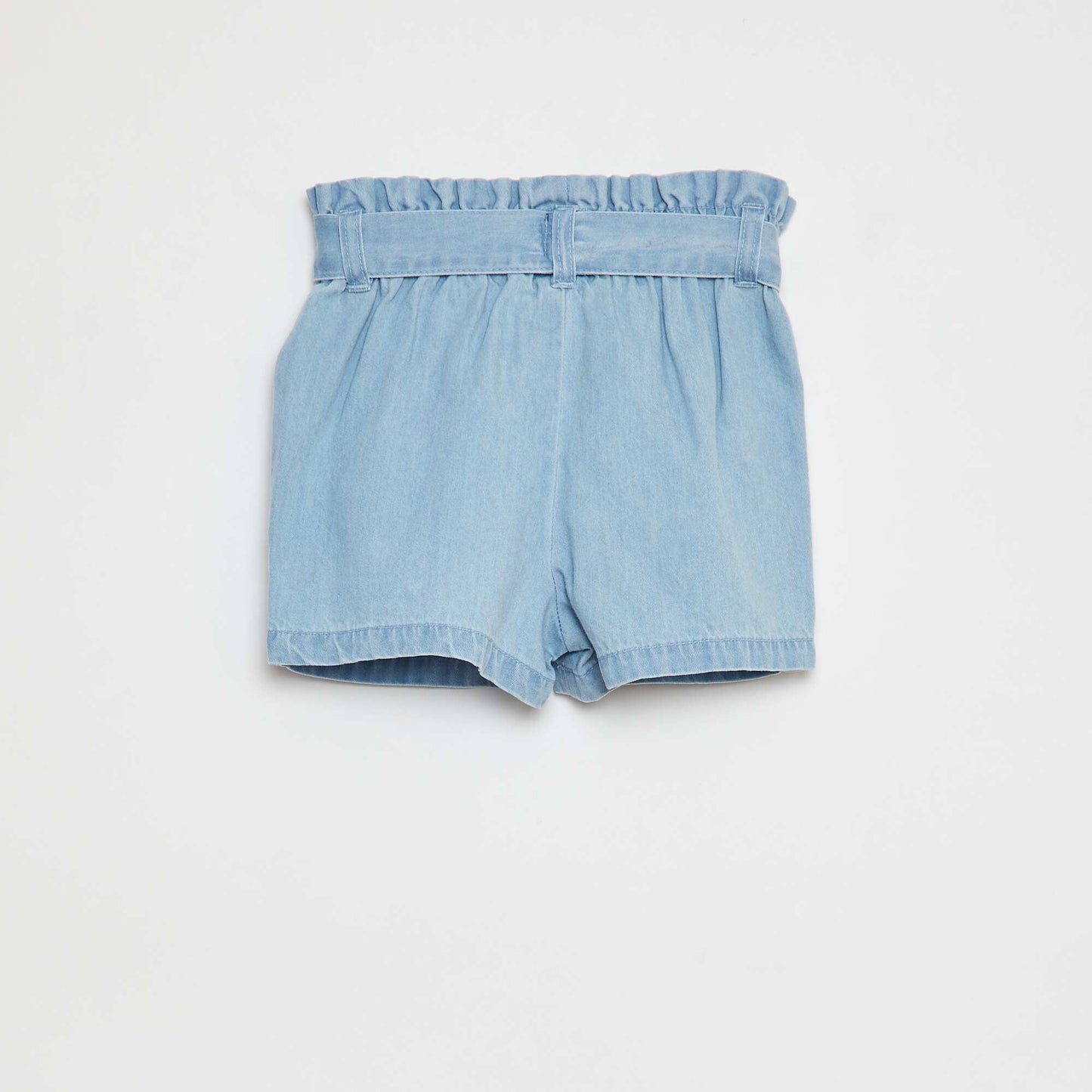 Denim-effect cotton shorts BLUE