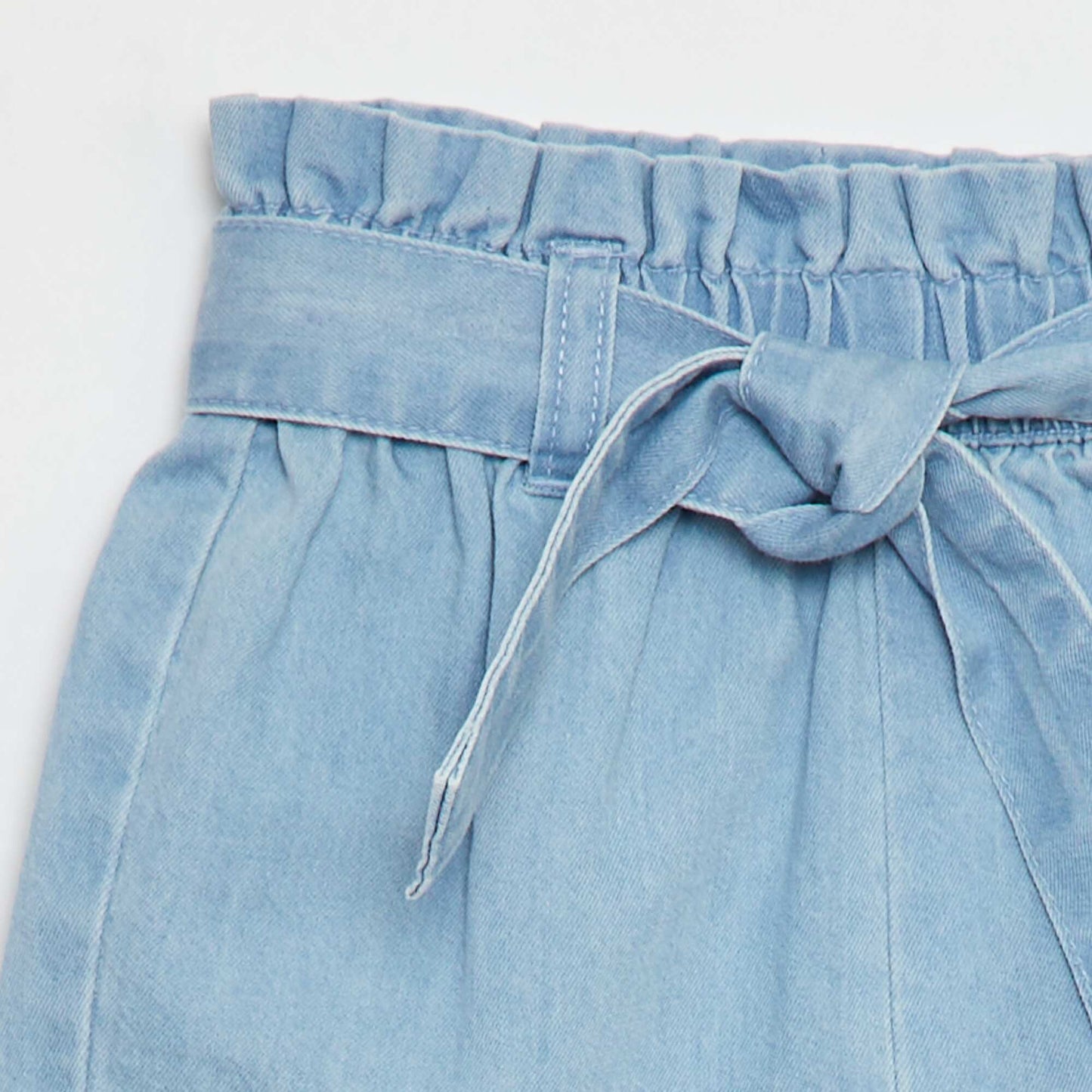 Denim-effect cotton shorts BLUE