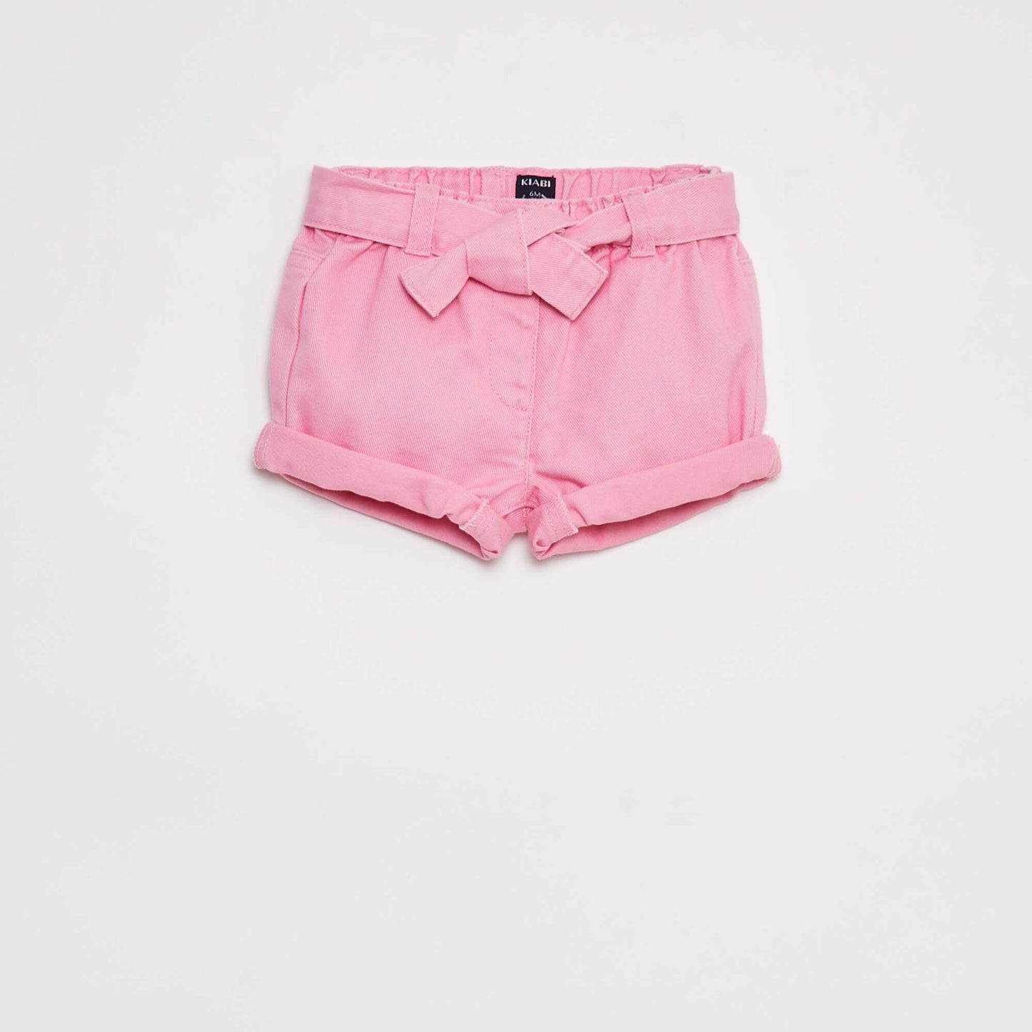 Denim-effect cotton shorts PINK