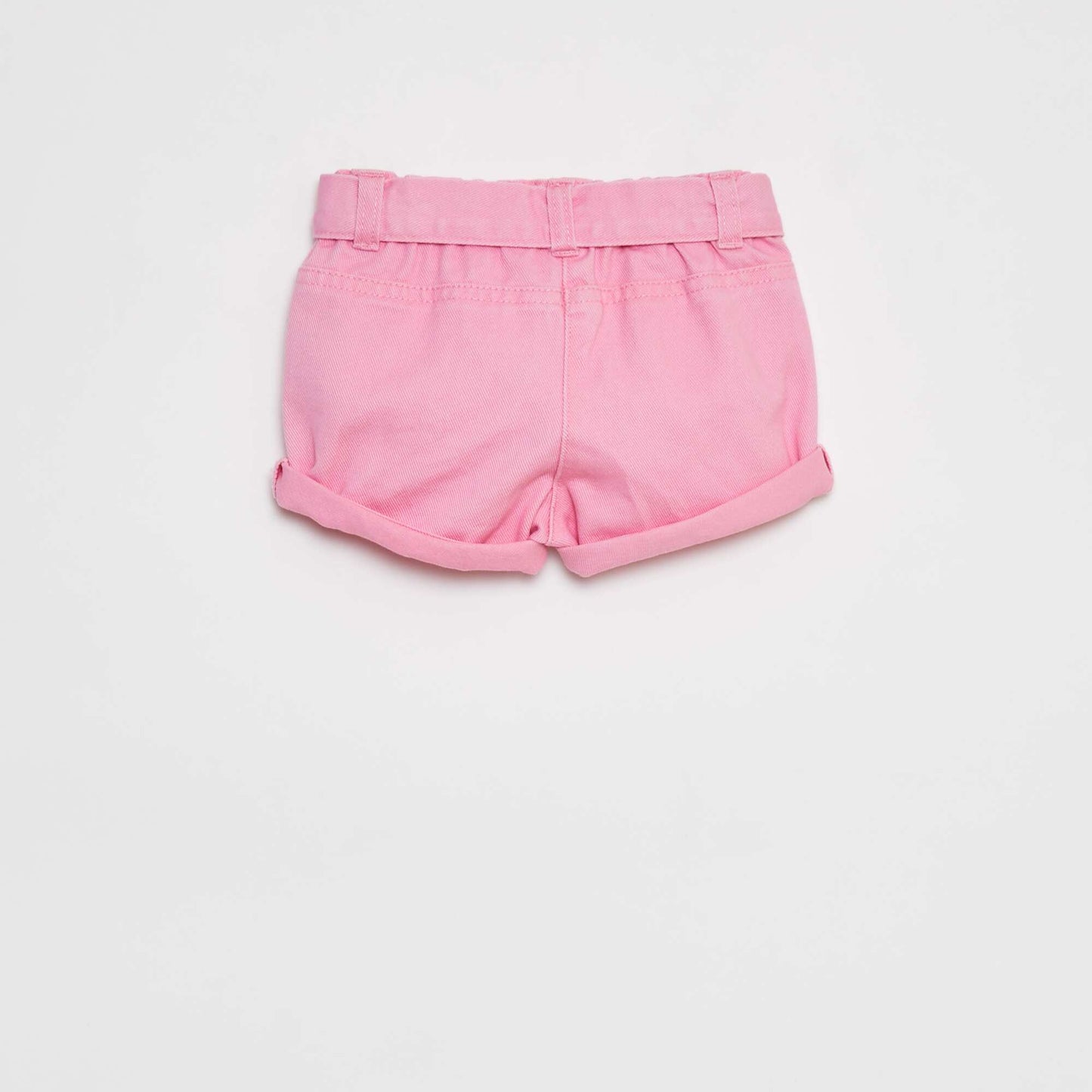 Denim-effect cotton shorts PINK