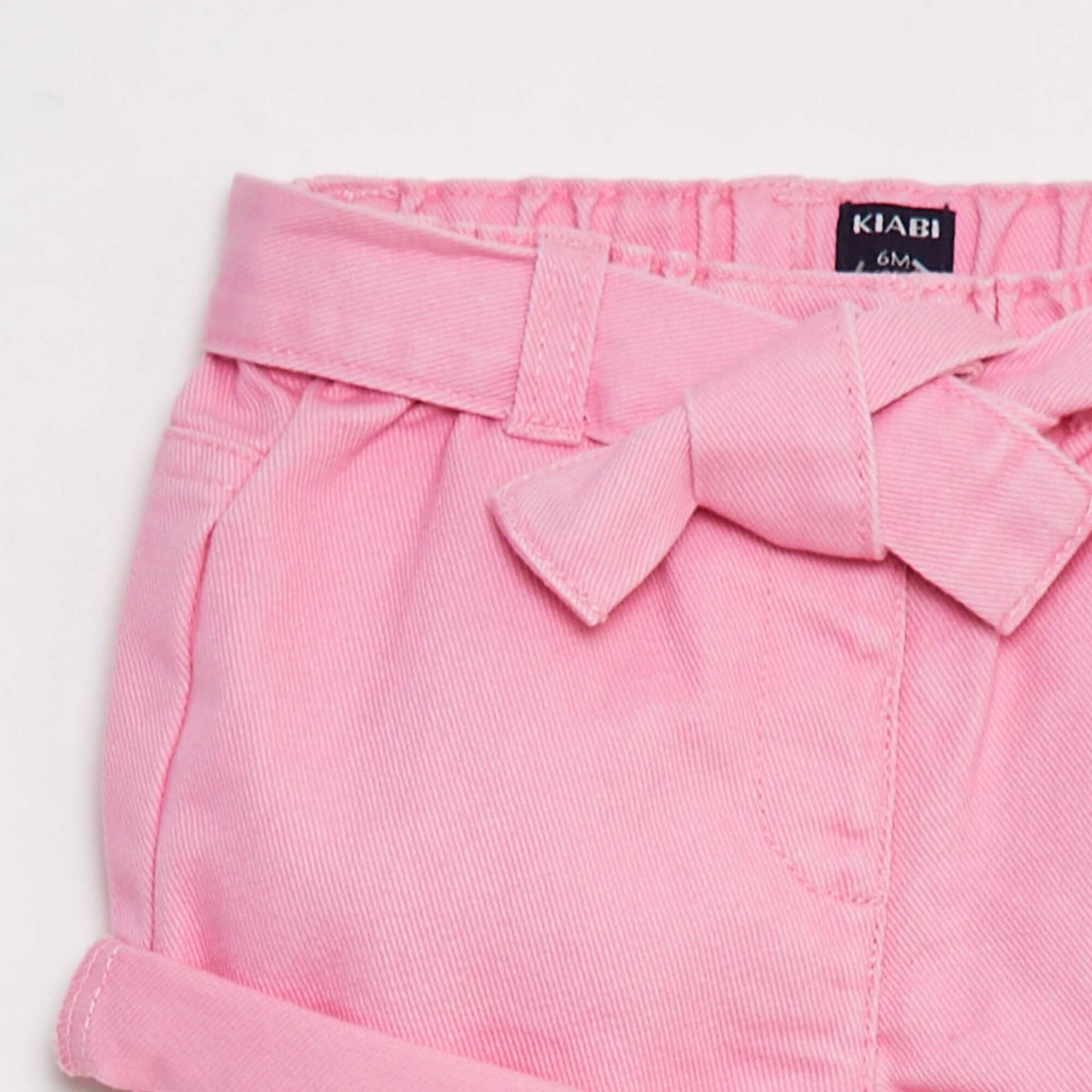 Denim-effect cotton shorts PINK