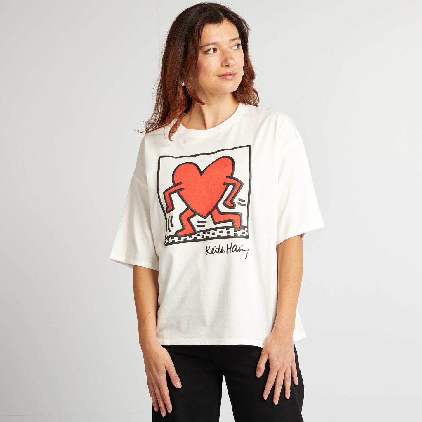 Keith Haring T-shirt - Valentine's Day WHITE