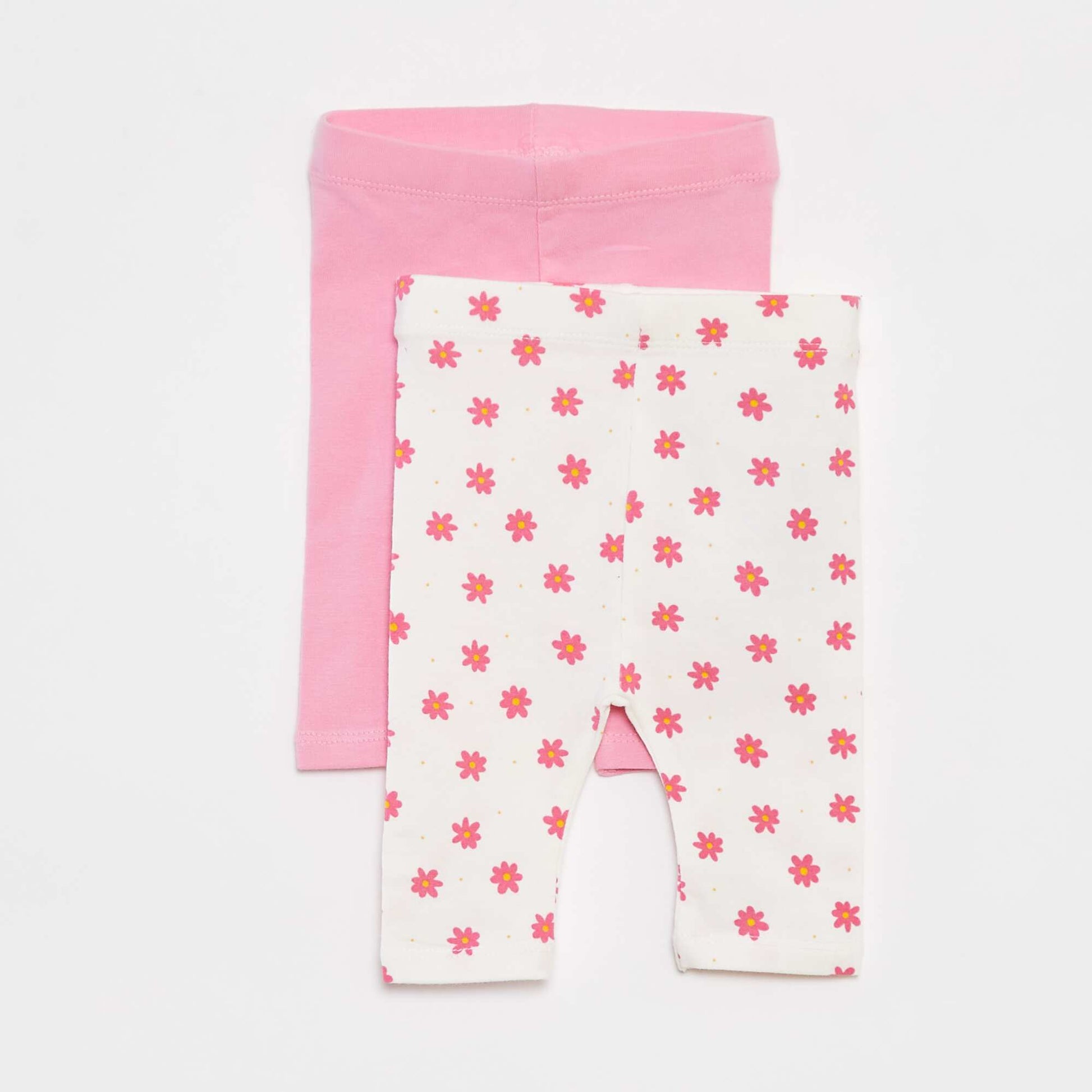 Pack of 2 cropped leggings PINK