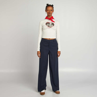 تي شيرت بطبعة "هاي سكول ميوزيكال" أبيض