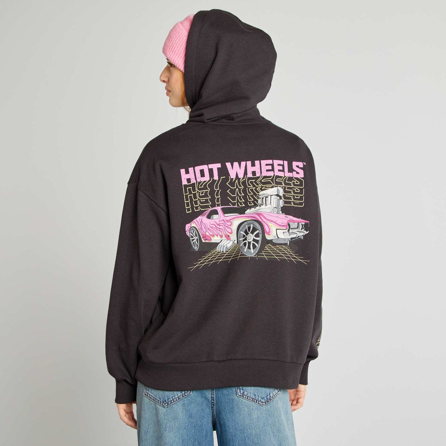 Hot Wheels sweatshirt fabric hoodie BLACK