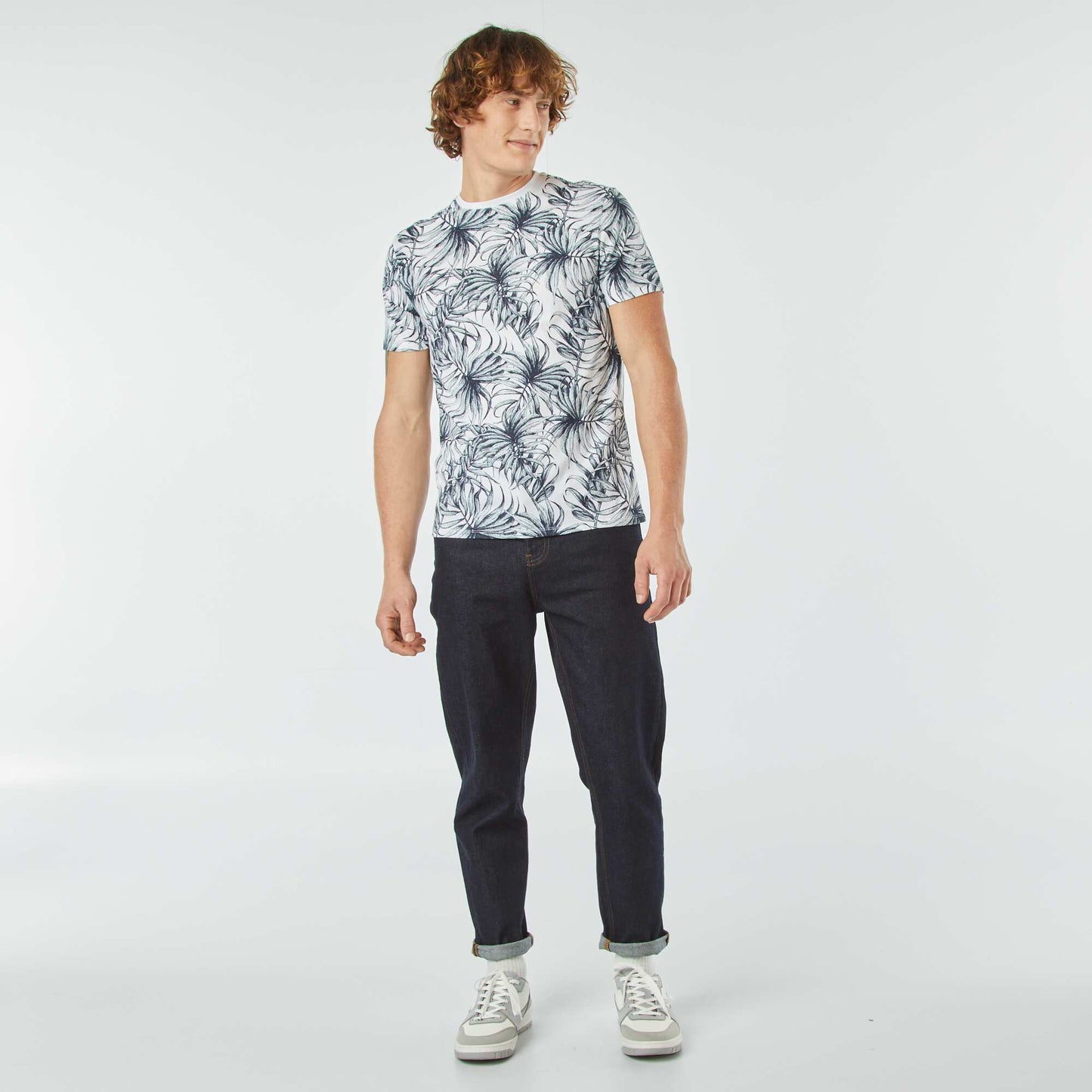 Short-sleeved printed T-shirt WHITE