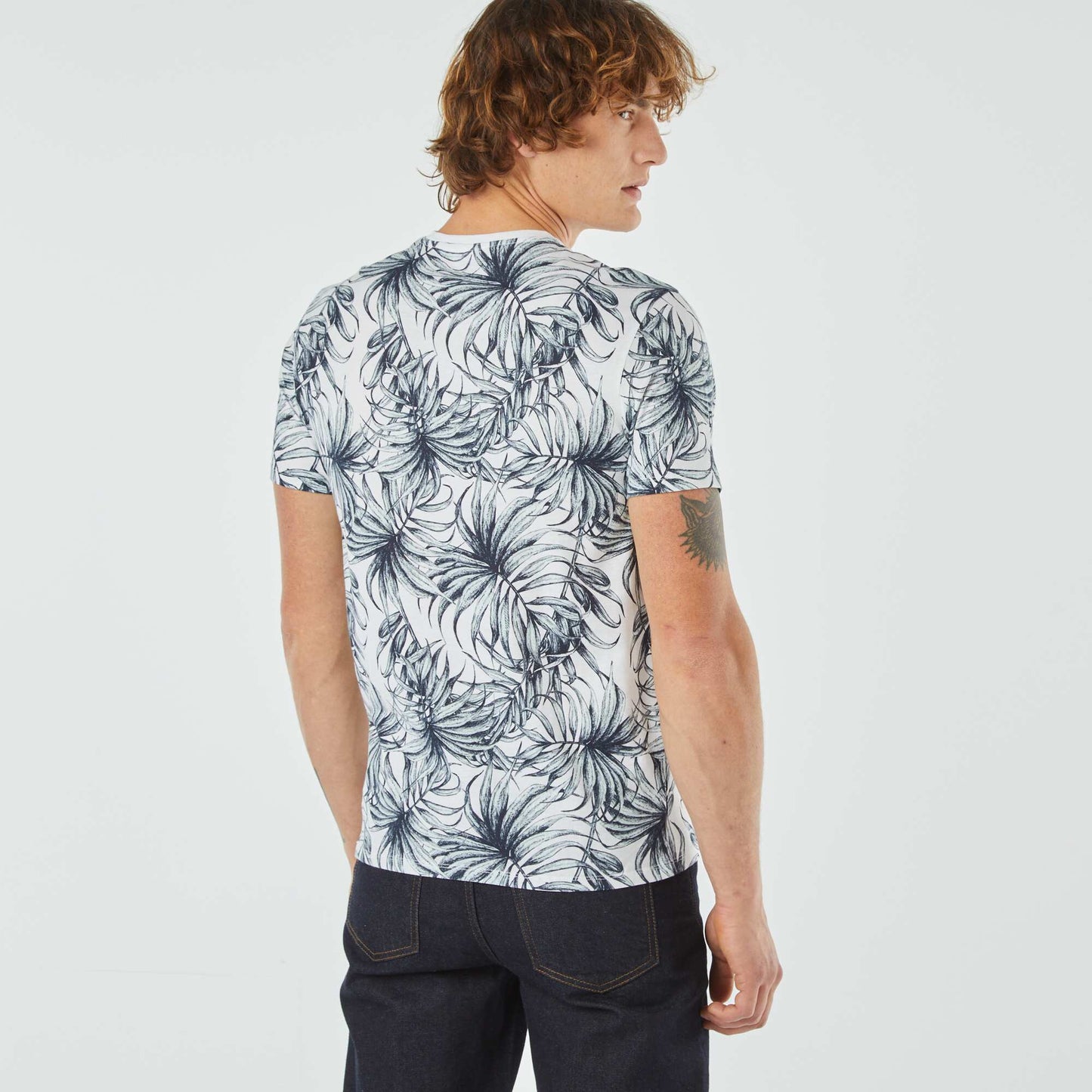 Short-sleeved printed T-shirt WHITE