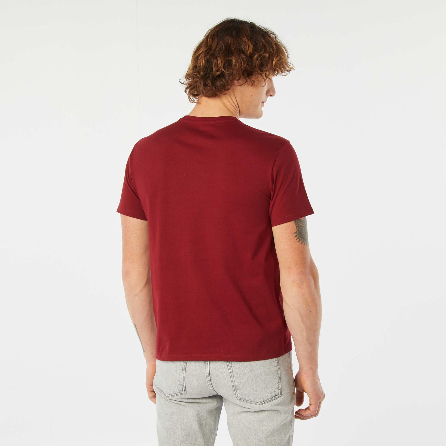 Short-sleeved printed T-shirt RED