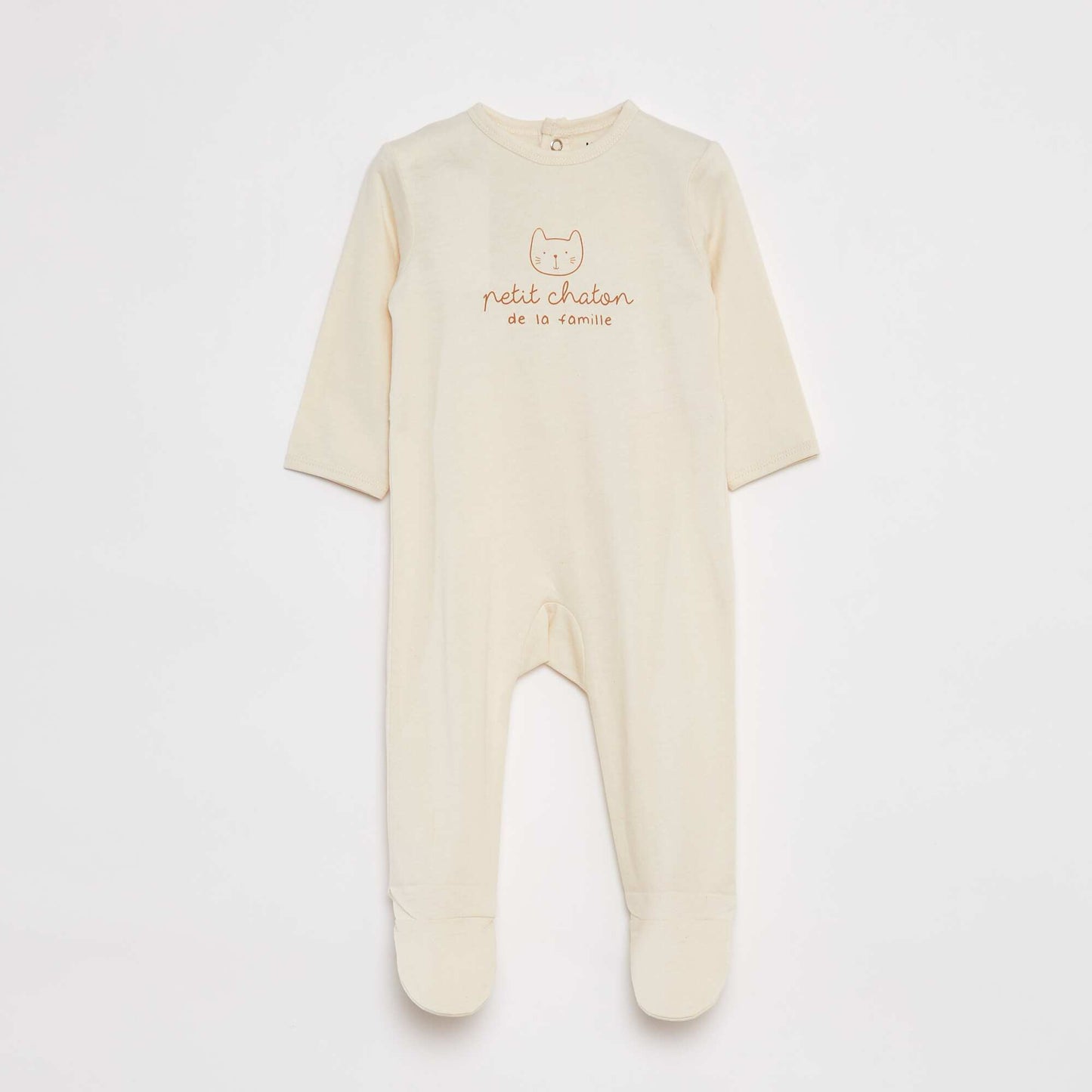 Lightweight sleepsuit with feet WHITE
