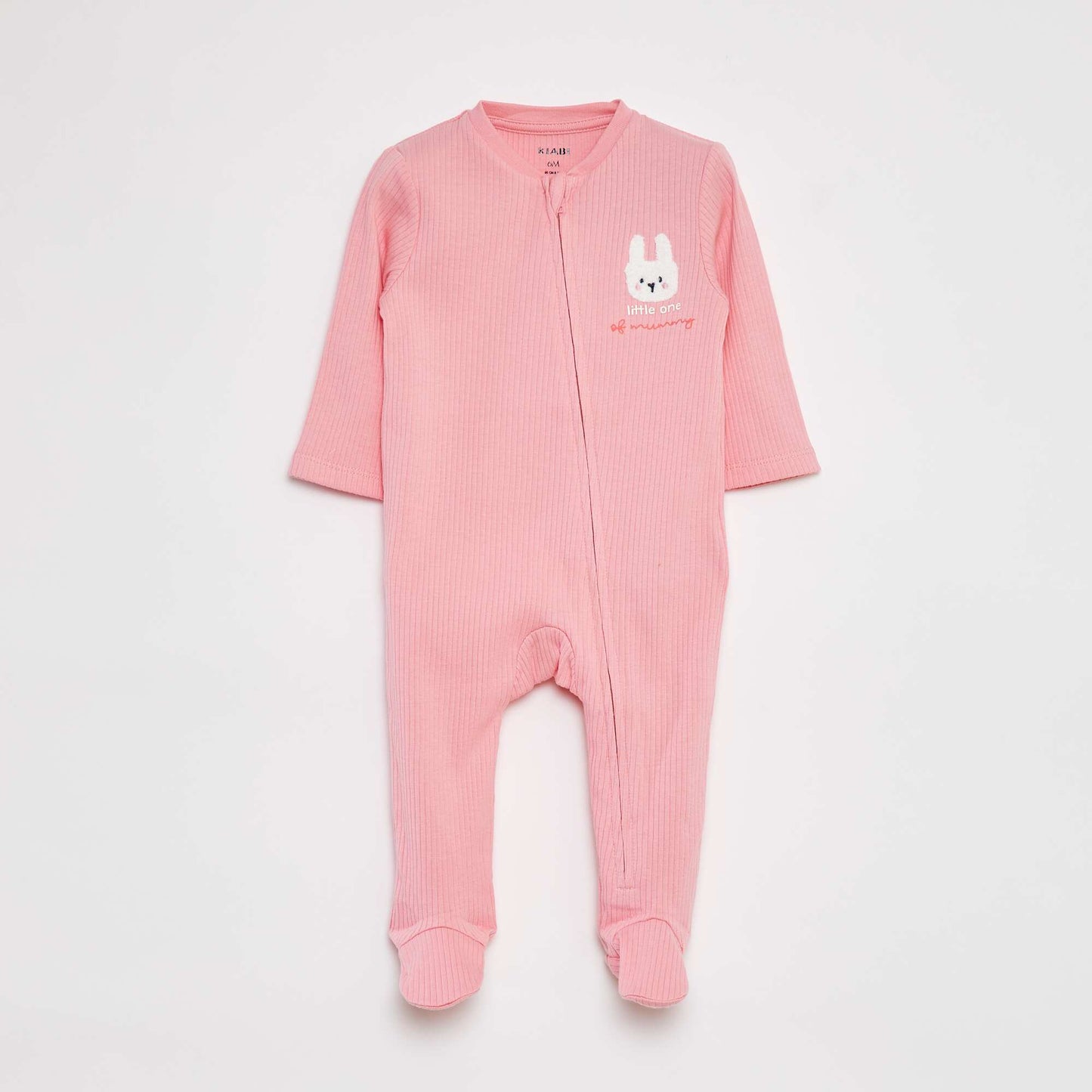 Lightweight ribbed sleepsuit PINK