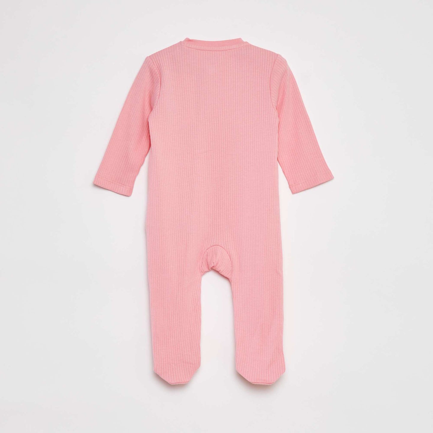 Lightweight ribbed sleepsuit PINK