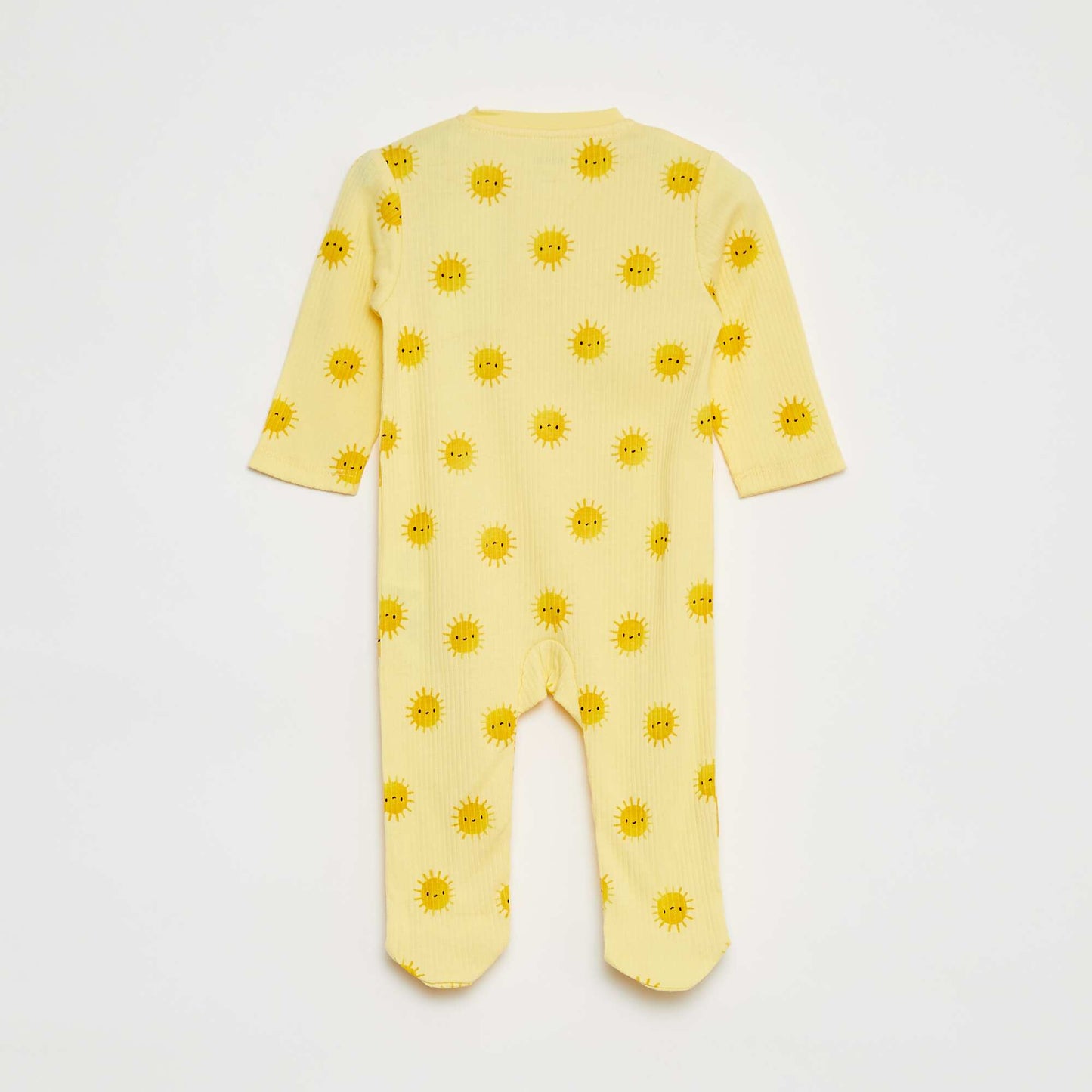 Lightweight ribbed sleepsuit YELLOW