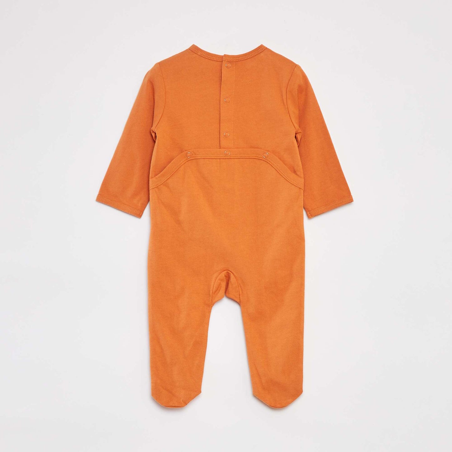 Patterned sleepsuit with feet ORANGE