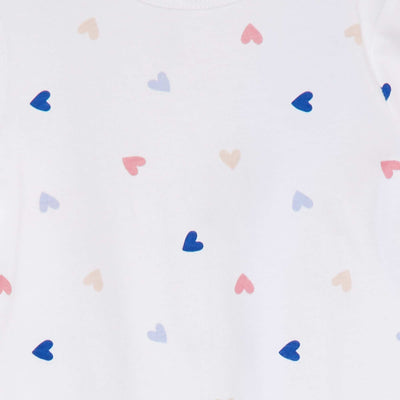 بدلة نوم منقوشة بالقدمين أبيض