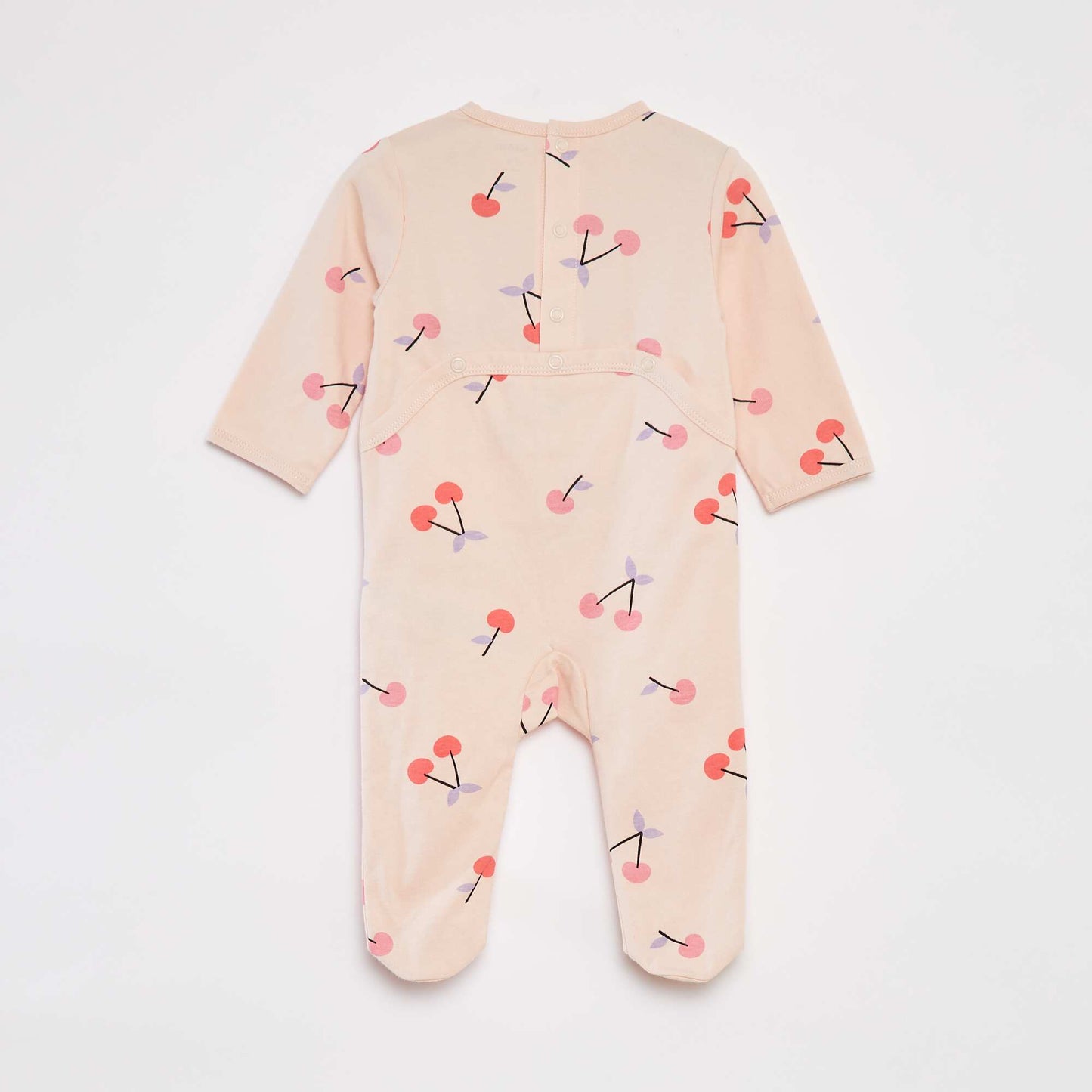 Patterned sleepsuit with feet PINK