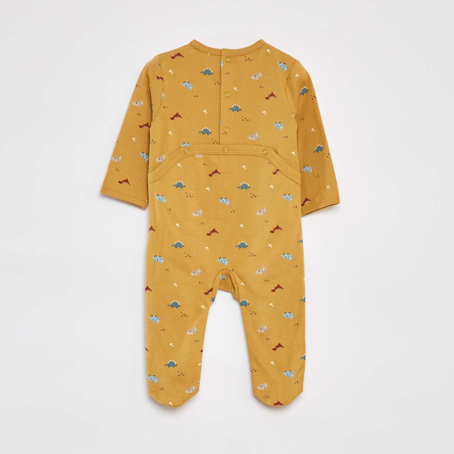 Patterned sleepsuit with feet BROWN