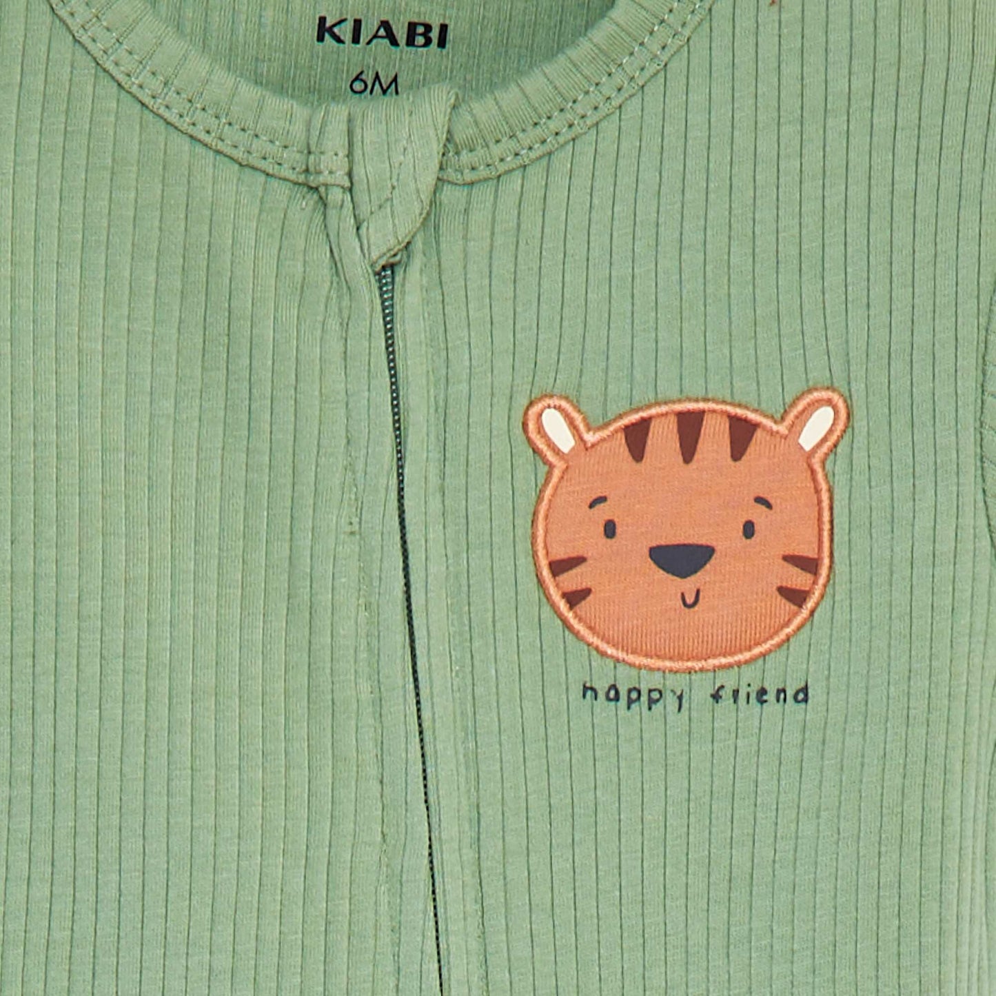 بدلة نوم خفيفة الوزن بسحّاب مفتوح بسحاب باللون الأخضر