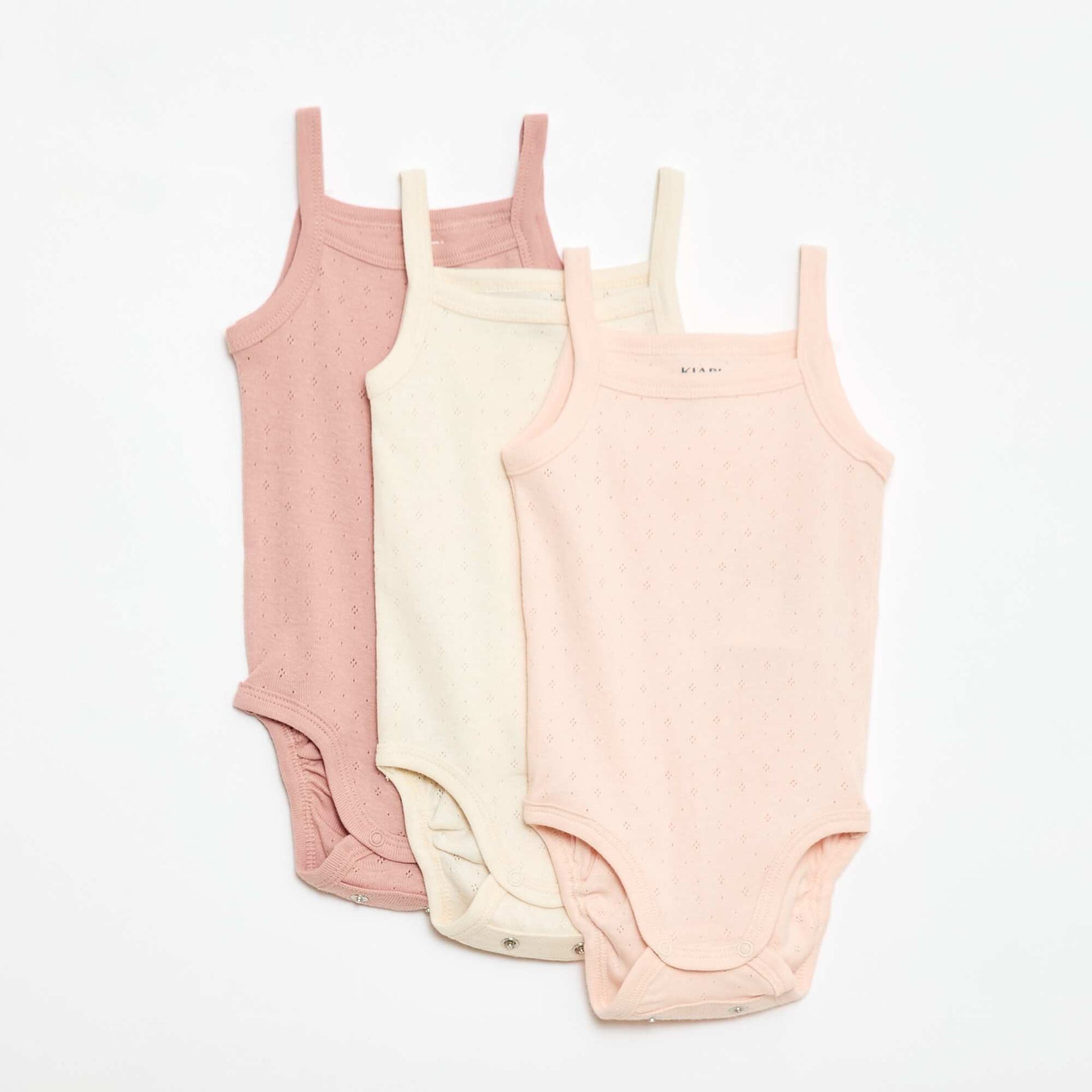 Grow-with-Me Strappy Bodysuits - 3-Pack PINK
