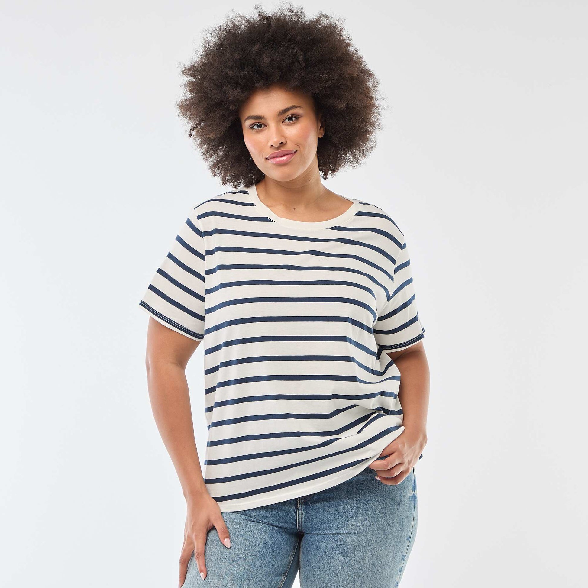 Short-sleeved printed t-shirt WHITE