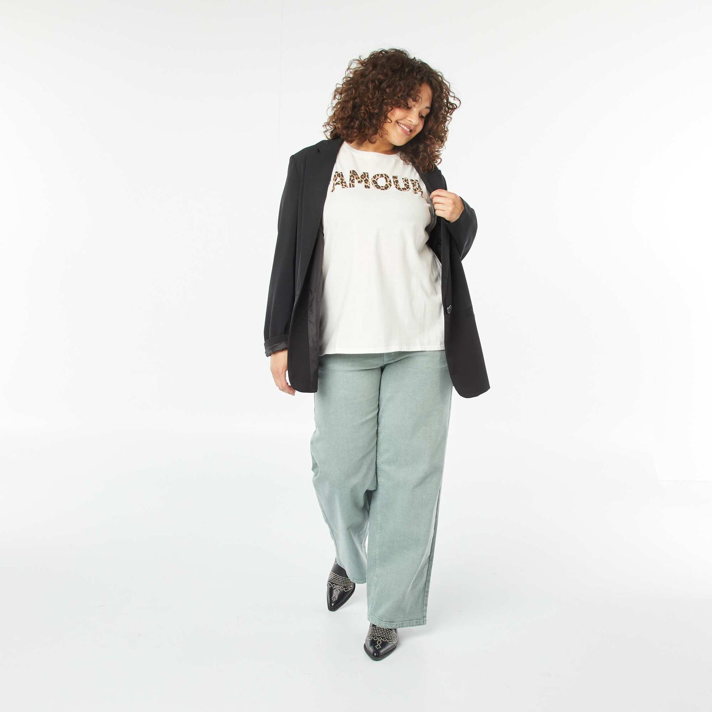 Short-sleeved printed T-shirt WHITE