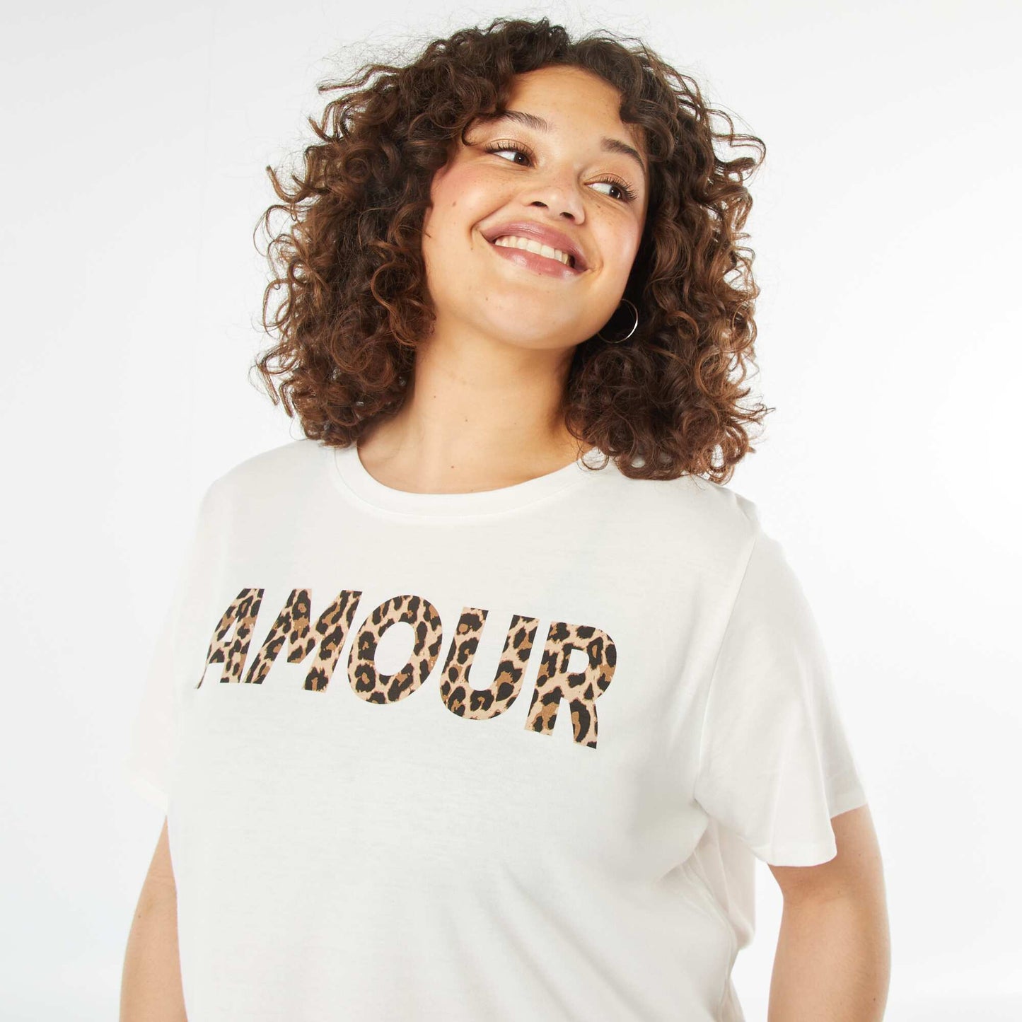 Short-sleeved printed T-shirt WHITE