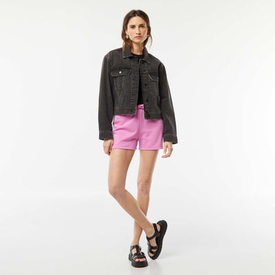 Vest top with cutaway shoulders BLACK