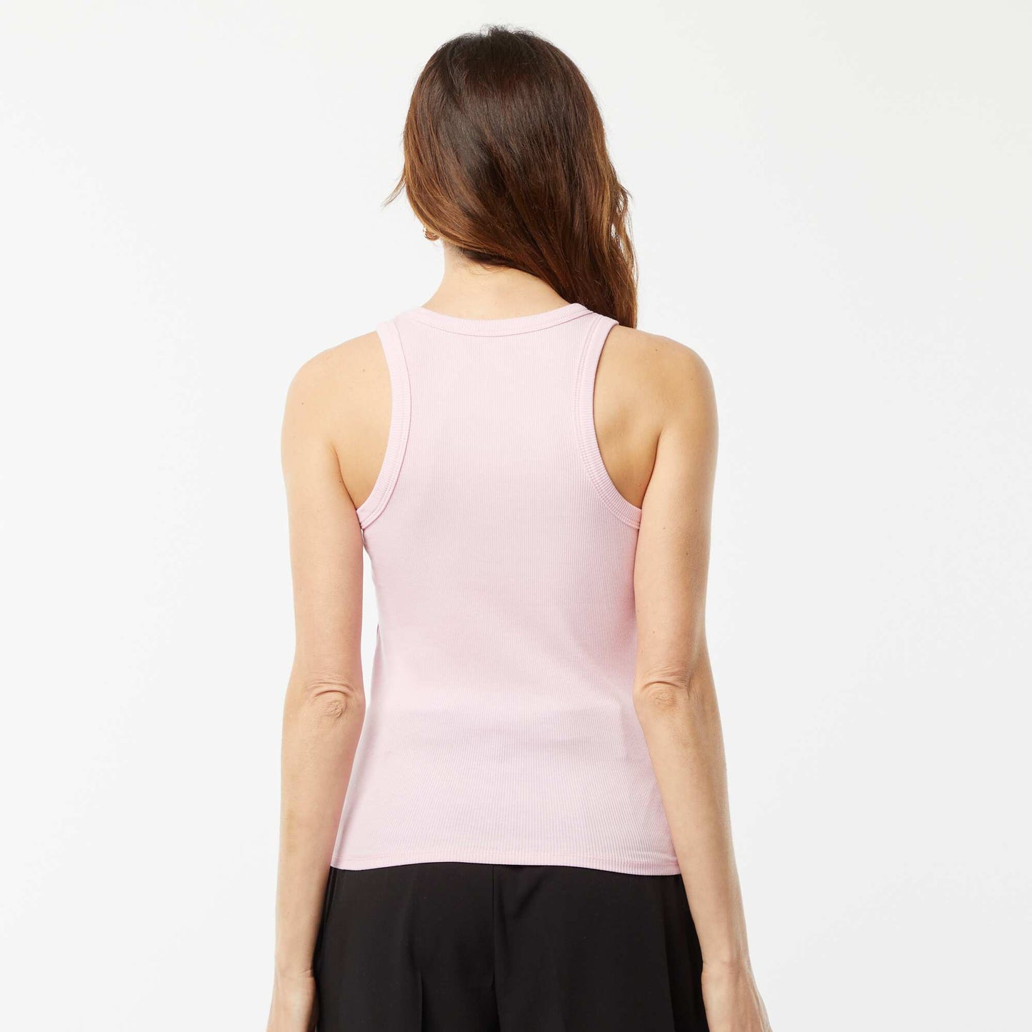 Vest top with cutaway shoulders PINK
