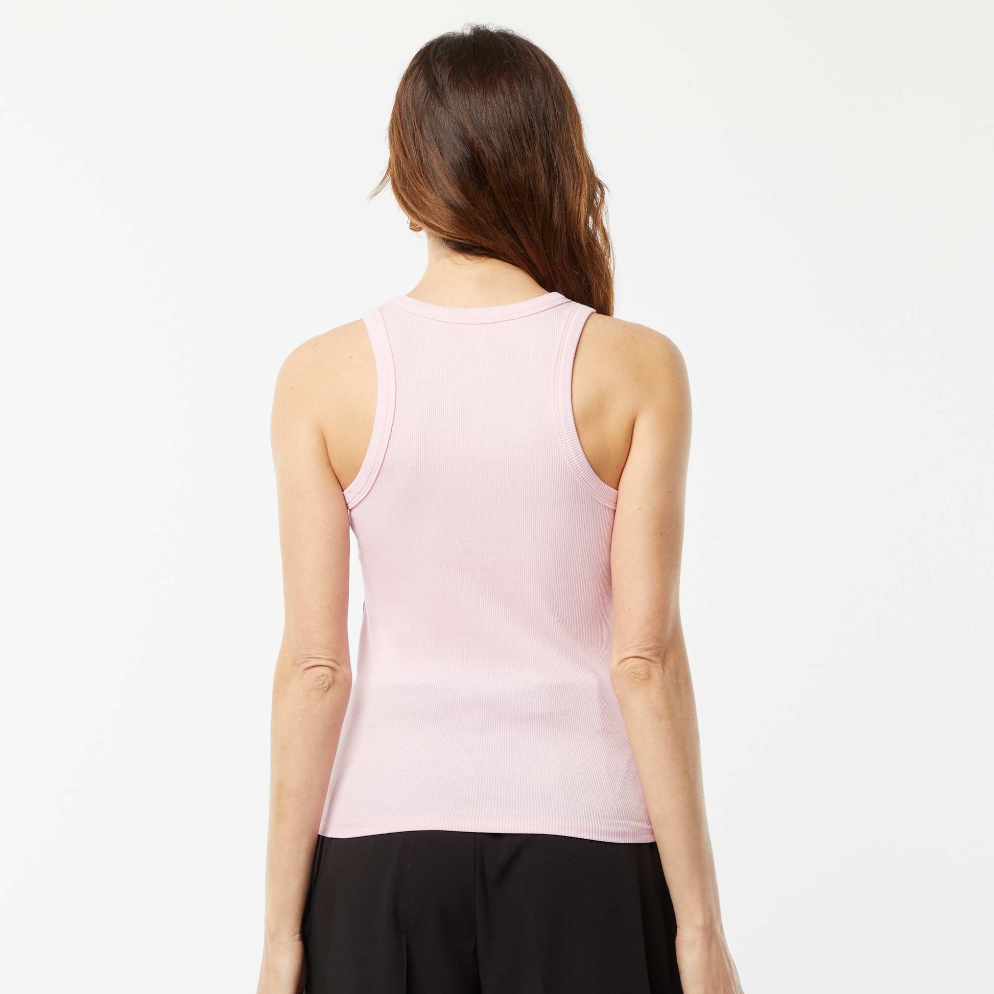 Vest top with cutaway shoulders PINK
