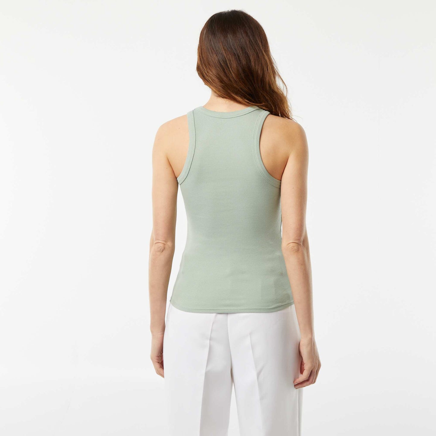 Vest top with cutaway shoulders GREEN