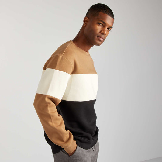 Colour block sweater WHITE