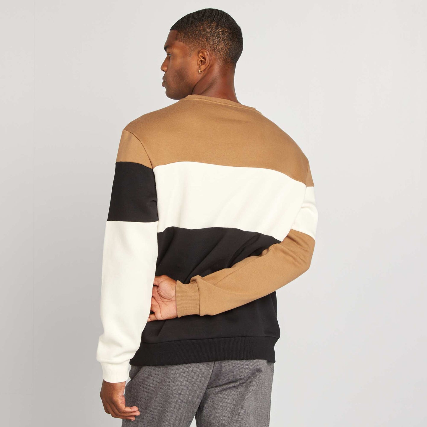 Colour block sweater WHITE