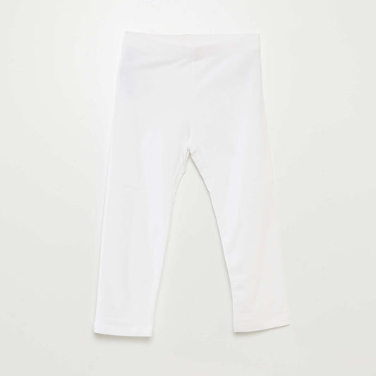 Below-the-knee length leggings WHITE