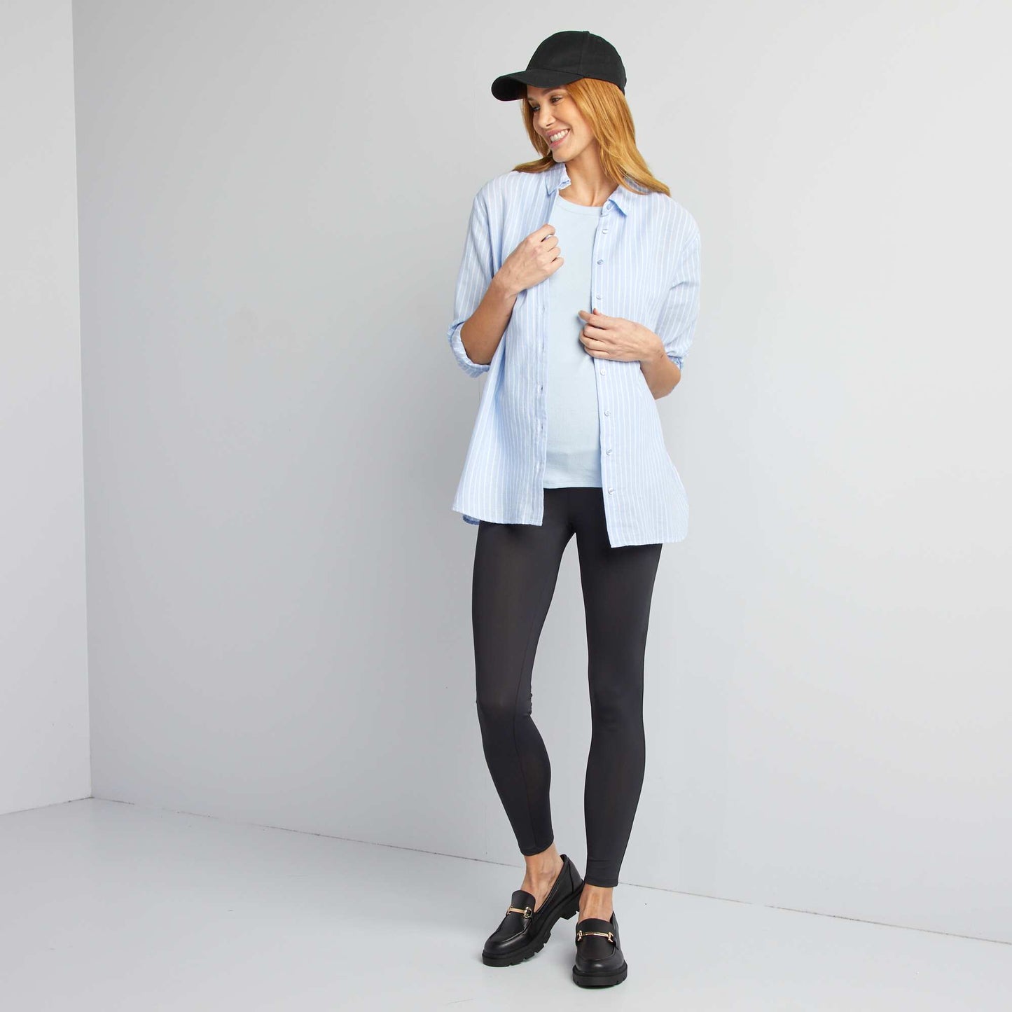 Loose-fitting maternity shirt BLUE