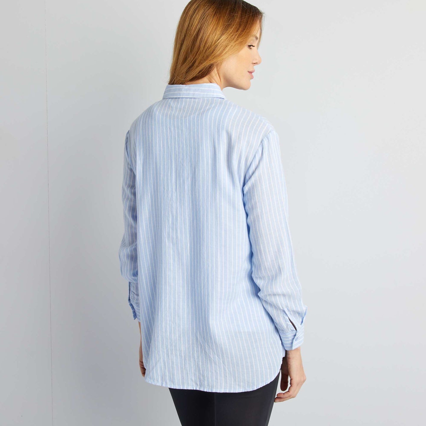 Loose-fitting maternity shirt BLUE