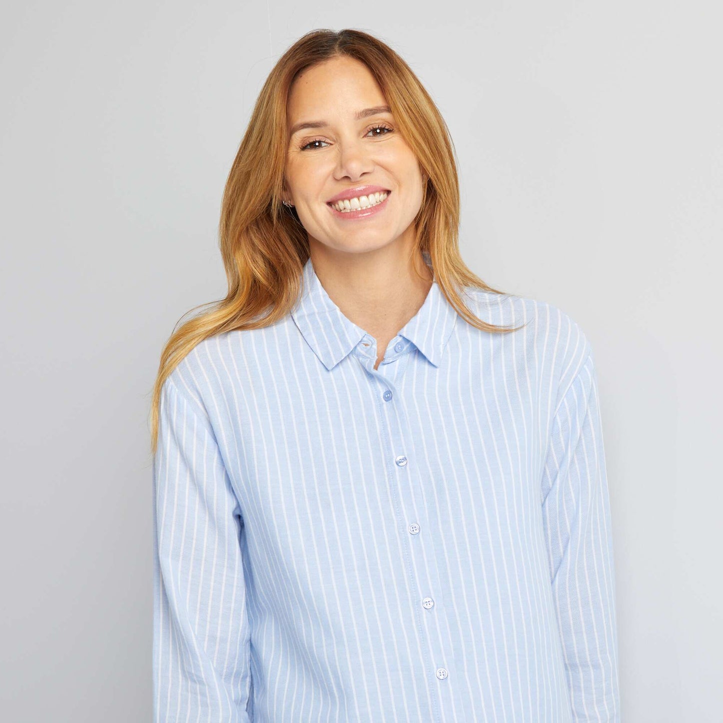 Loose-fitting maternity shirt BLUE