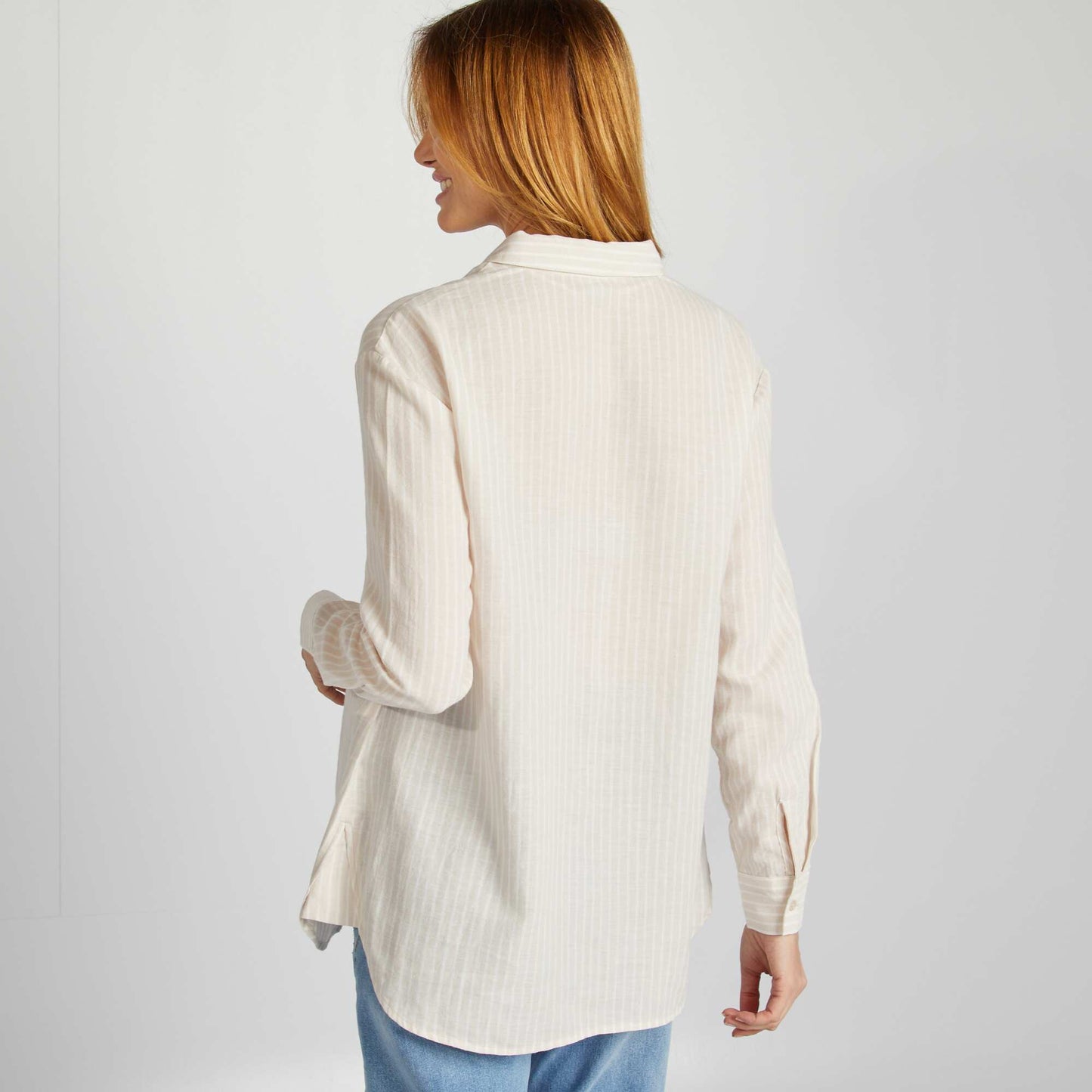 Loose-fitting maternity shirt BEIGE