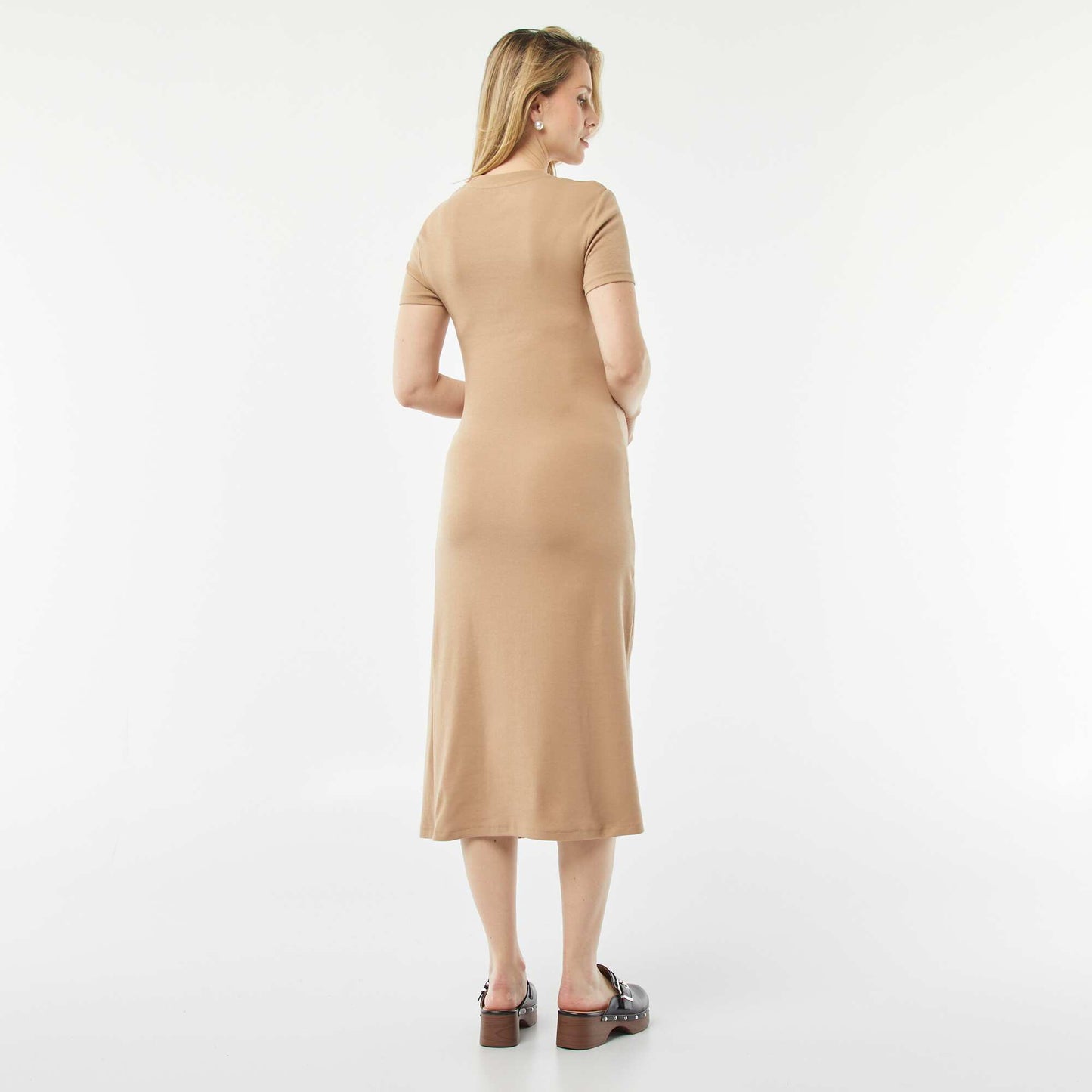Maternity midi dress BEIGE