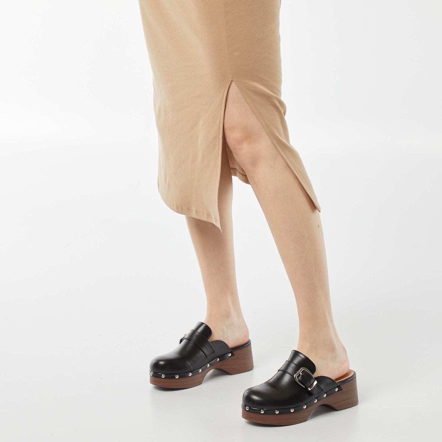 Maternity midi dress BEIGE