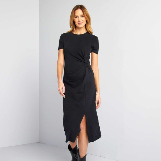 Maternity midi dress BLACK