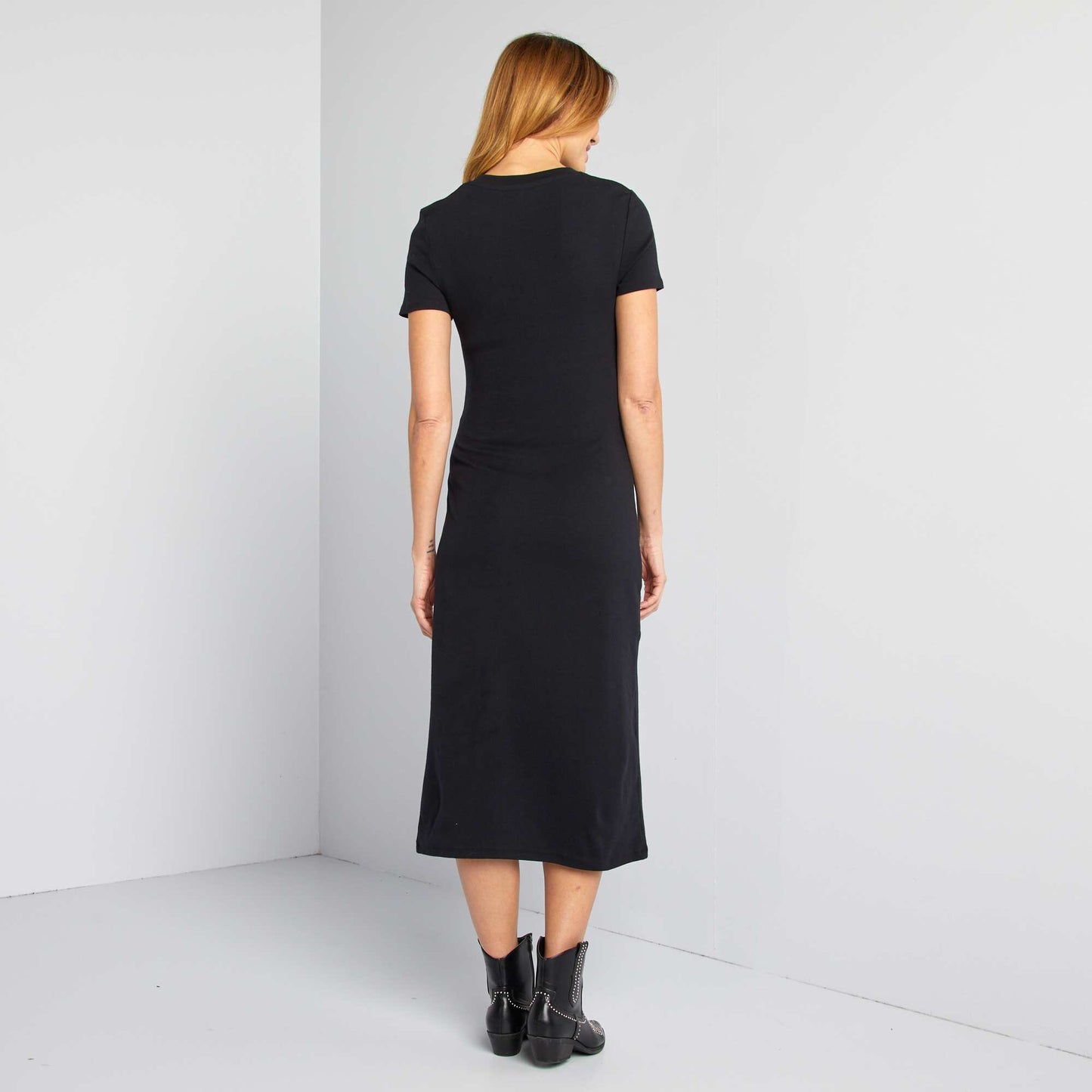 Maternity midi dress BLACK