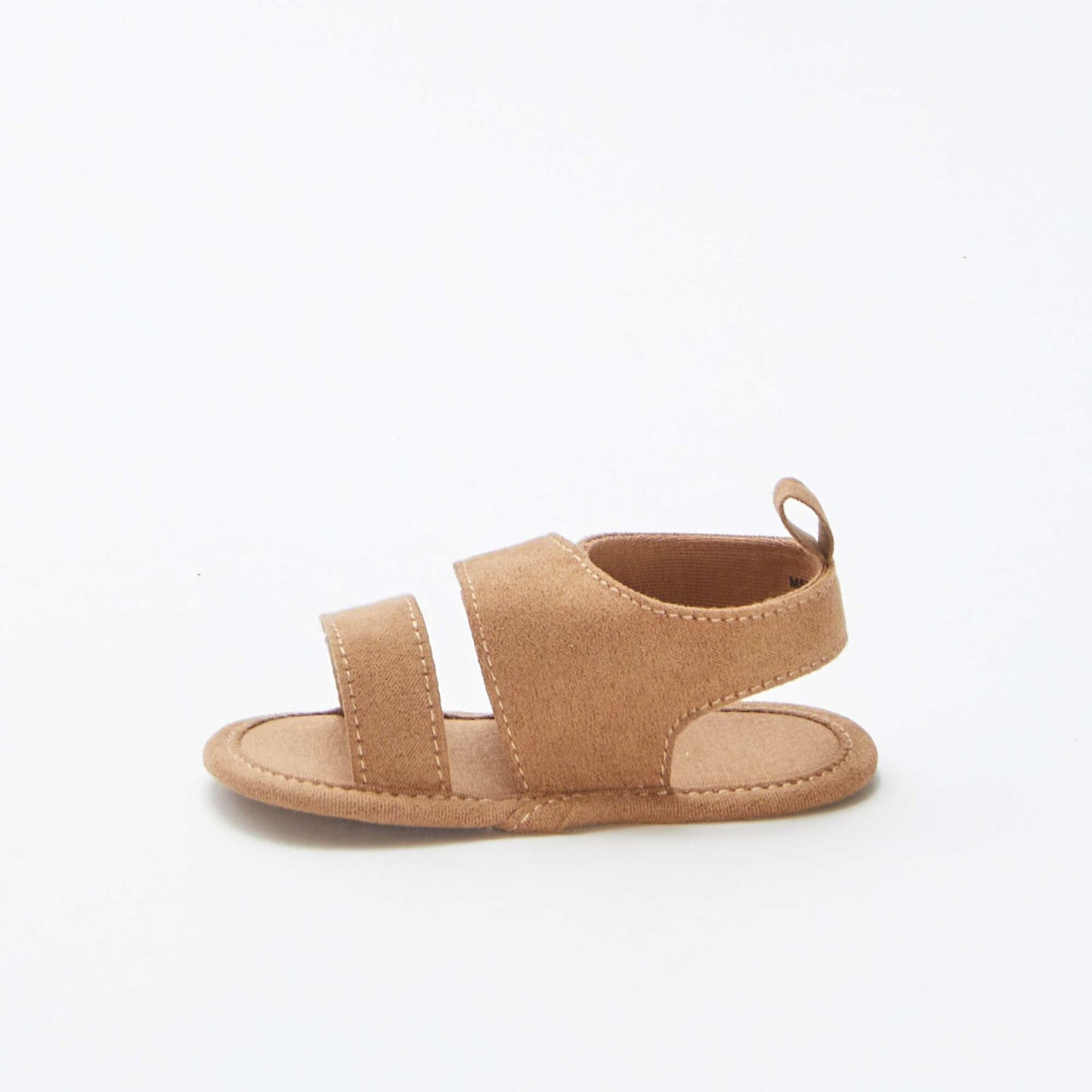 Canvas hook and loop sandals BROWN