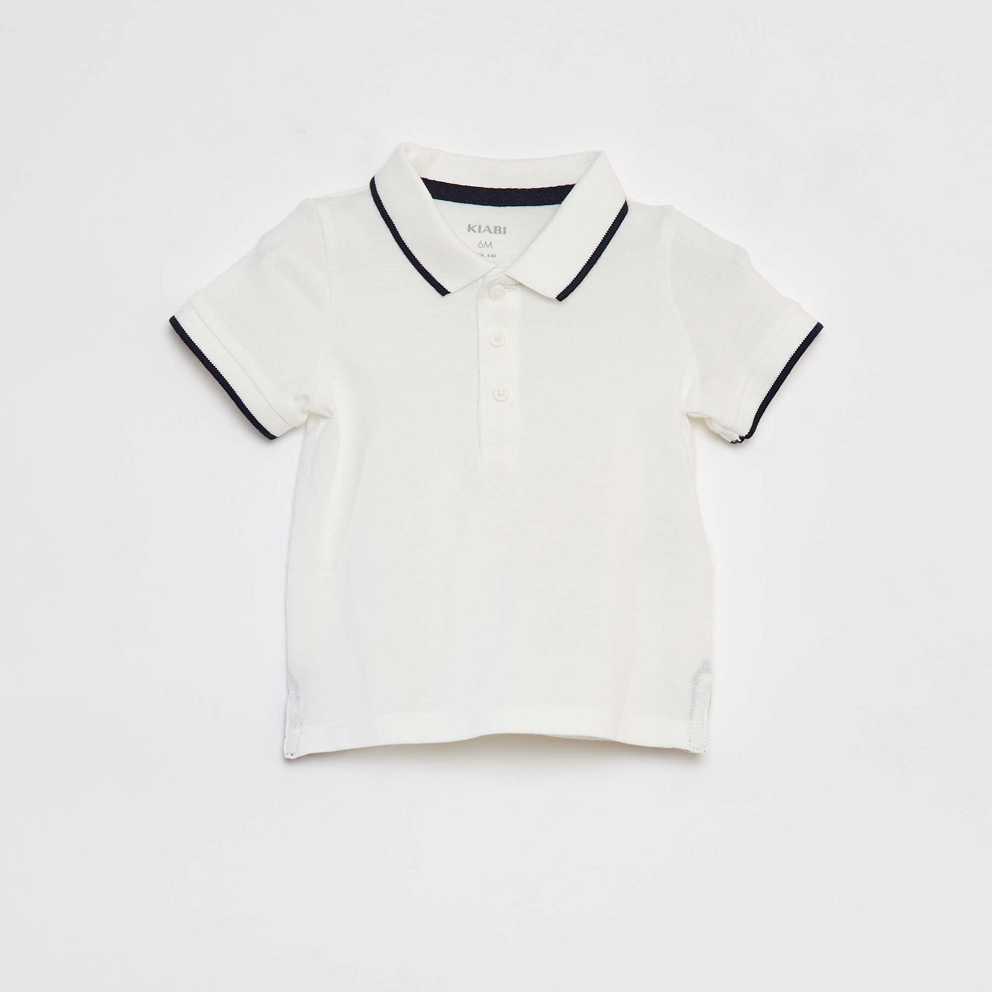 Polo shirt + dungarees set - 2-piece set WHITE