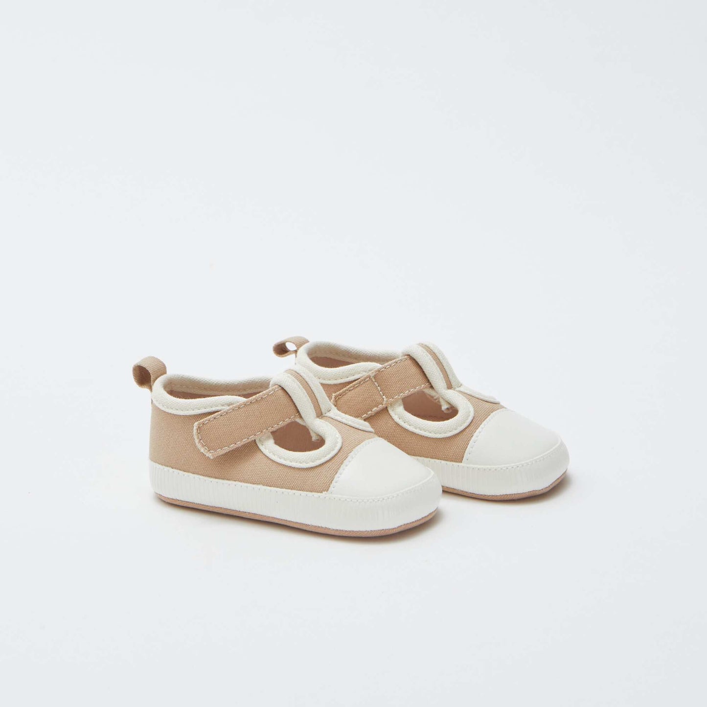 Sneaker-style canvas slippers BEIGE