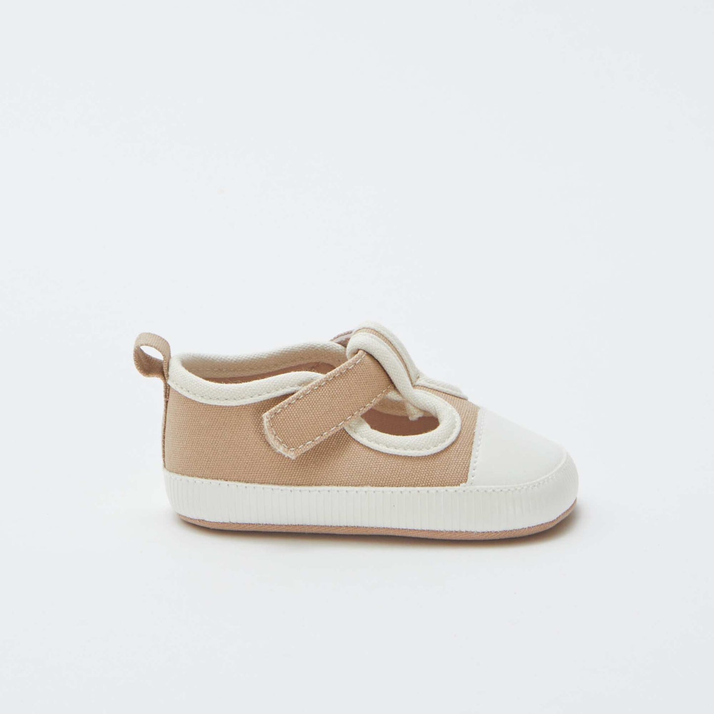 Sneaker-style canvas slippers BEIGE